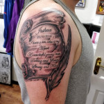 Personal script tattoo